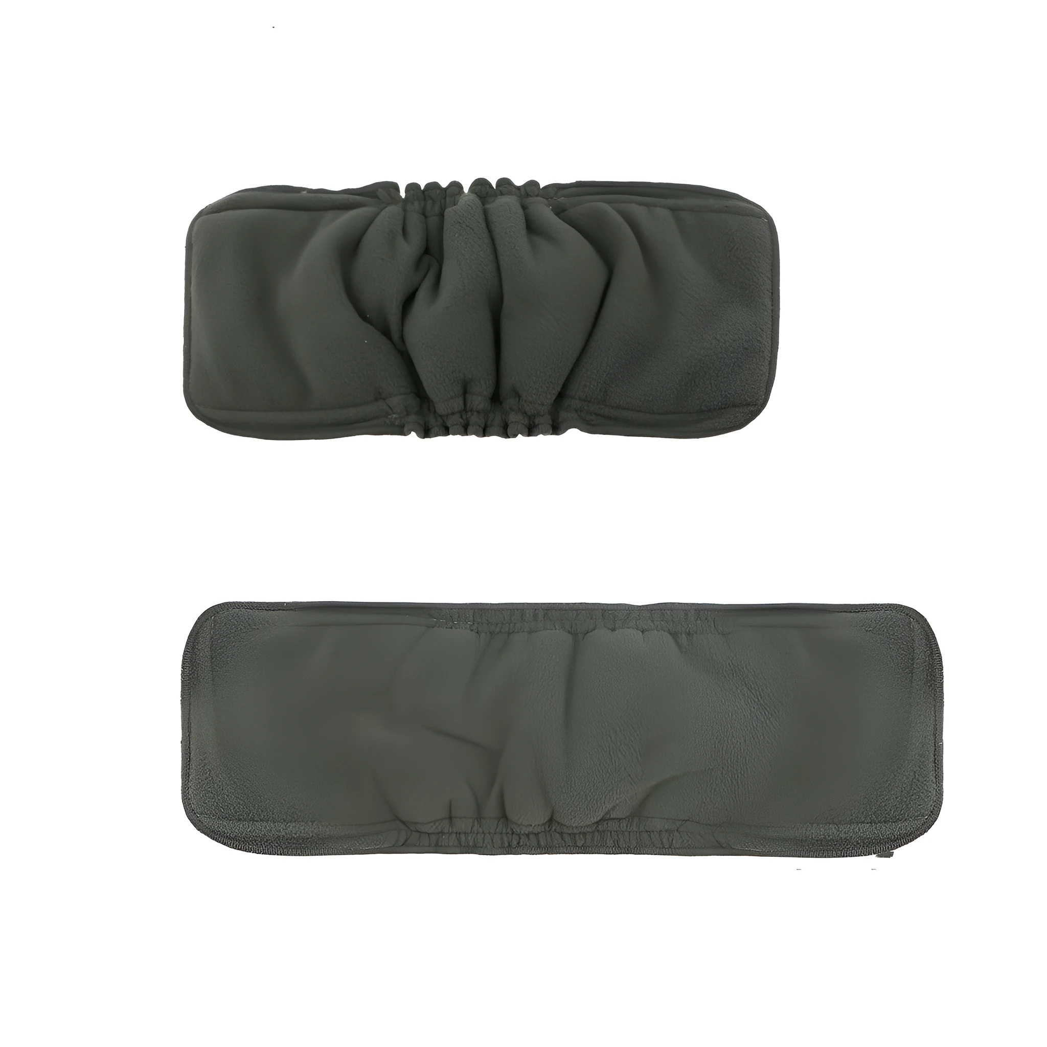 Black bamboo charcoal microfiber reusable baby cloth diaper on white background
