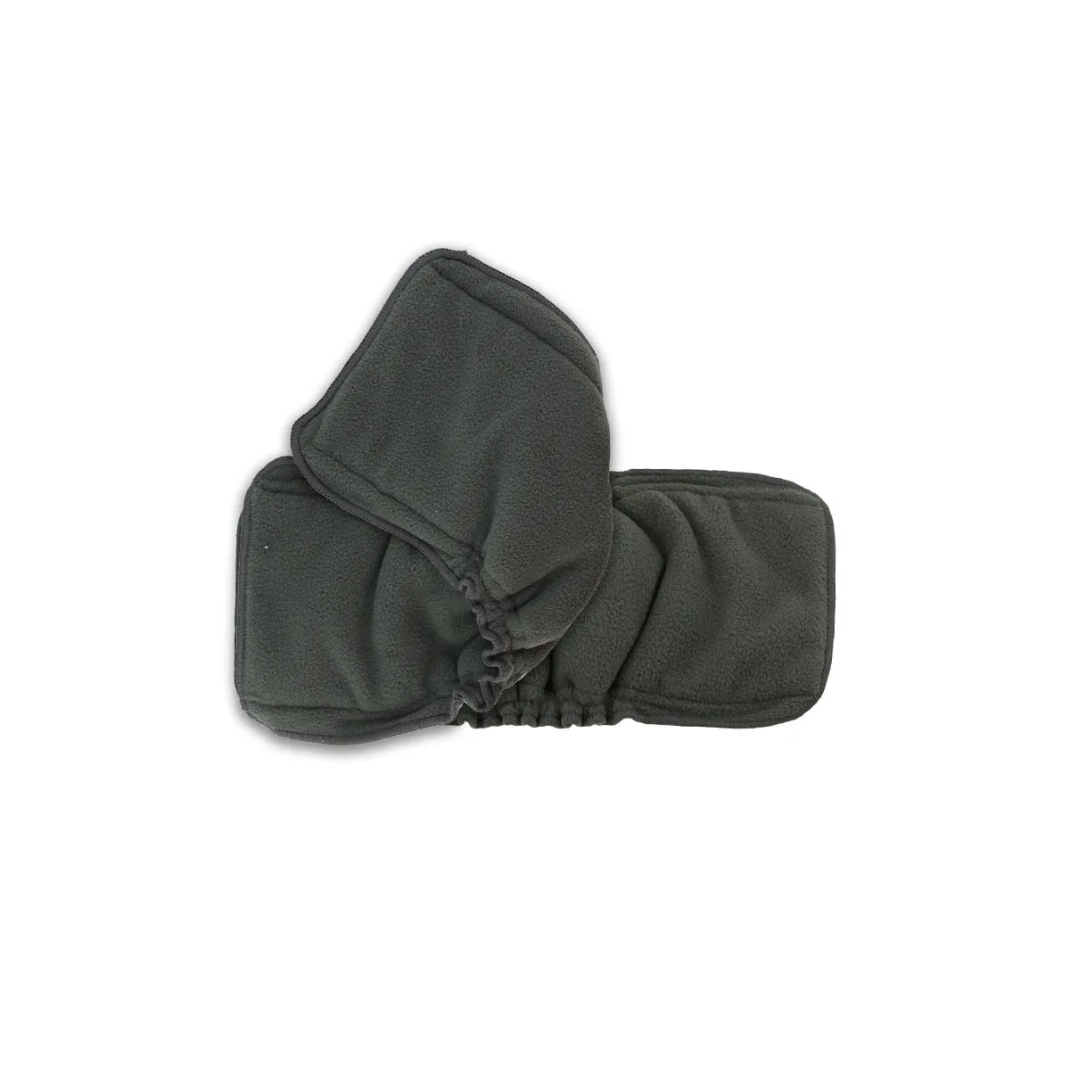 Black bamboo charcoal microfiber reusable baby cloth diaper on white background