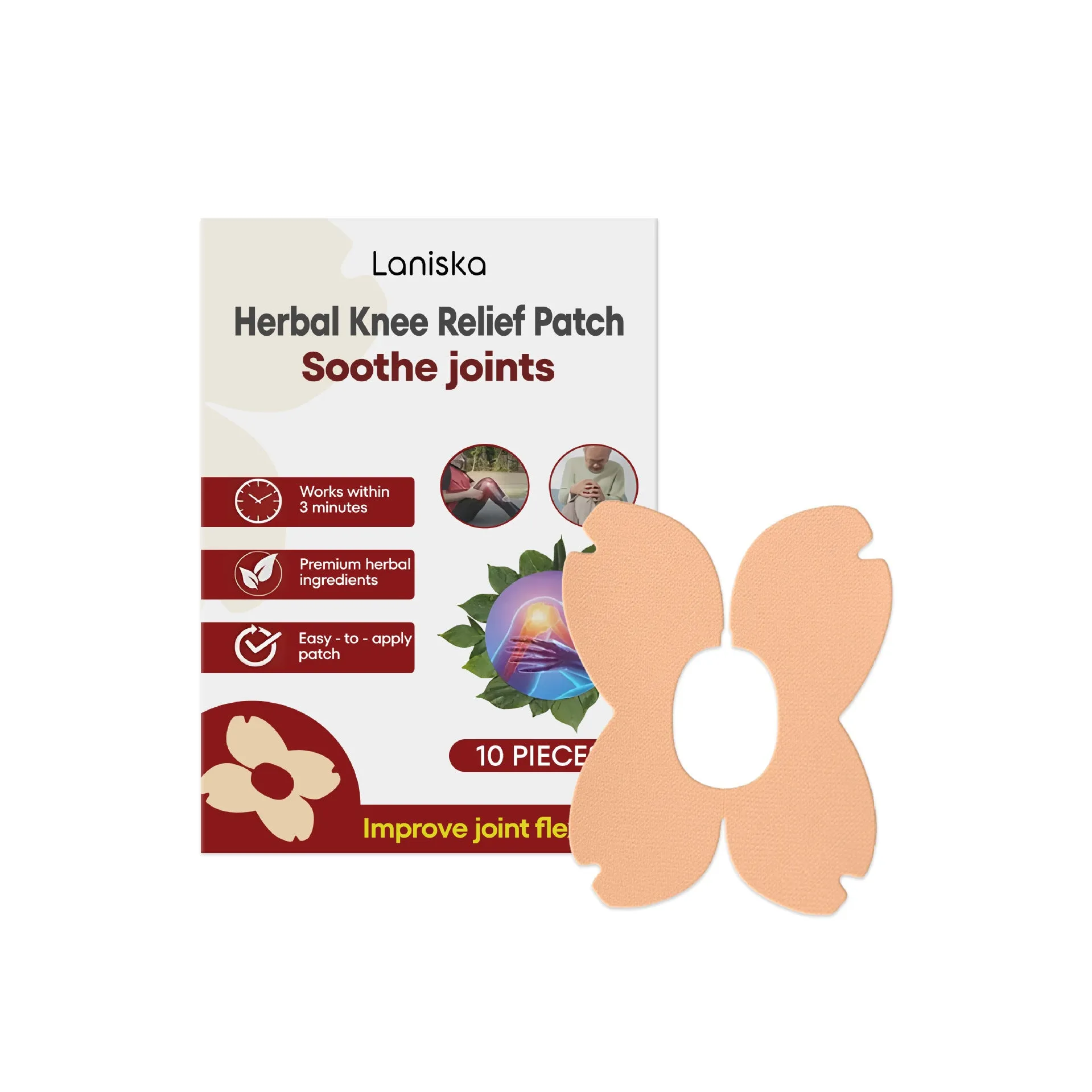 LANISKA herbal moxa leaf menthol joint nourishing adhesive bandage 10-piece box set