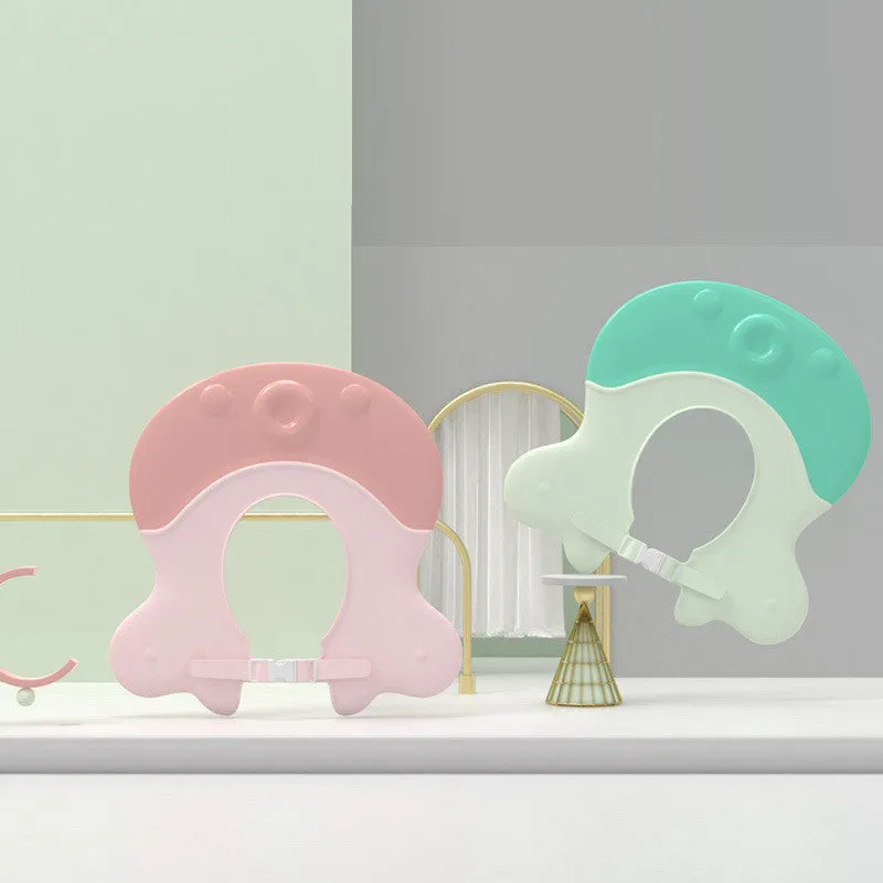 Cute little octopus baby shower cap in light pink and light blue designs made from PE material