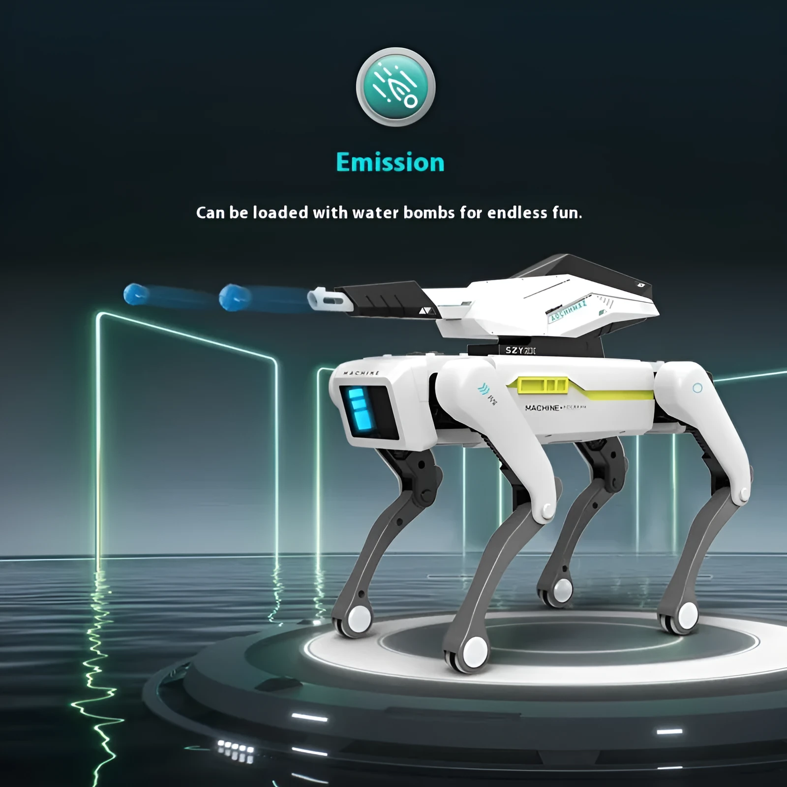 Simulation intelligence robot dog in plastic with voice dialogue and remote control, three colour options