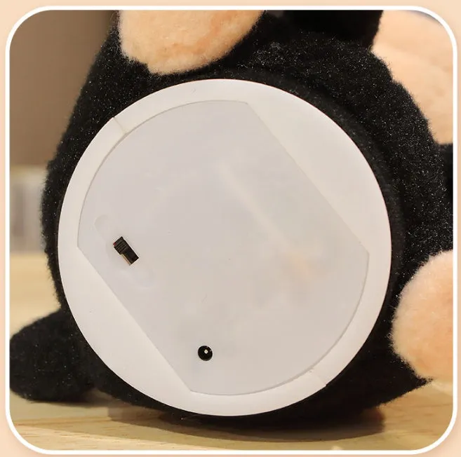 Electric puppy bee plush toy singing wagging tail 25cm USB rechargeable baby sensory development