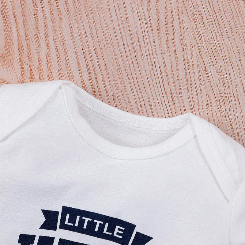 Baby letter print zipper three-piece suit in autumn colours, including coat and trousers, sizes 6M-24M