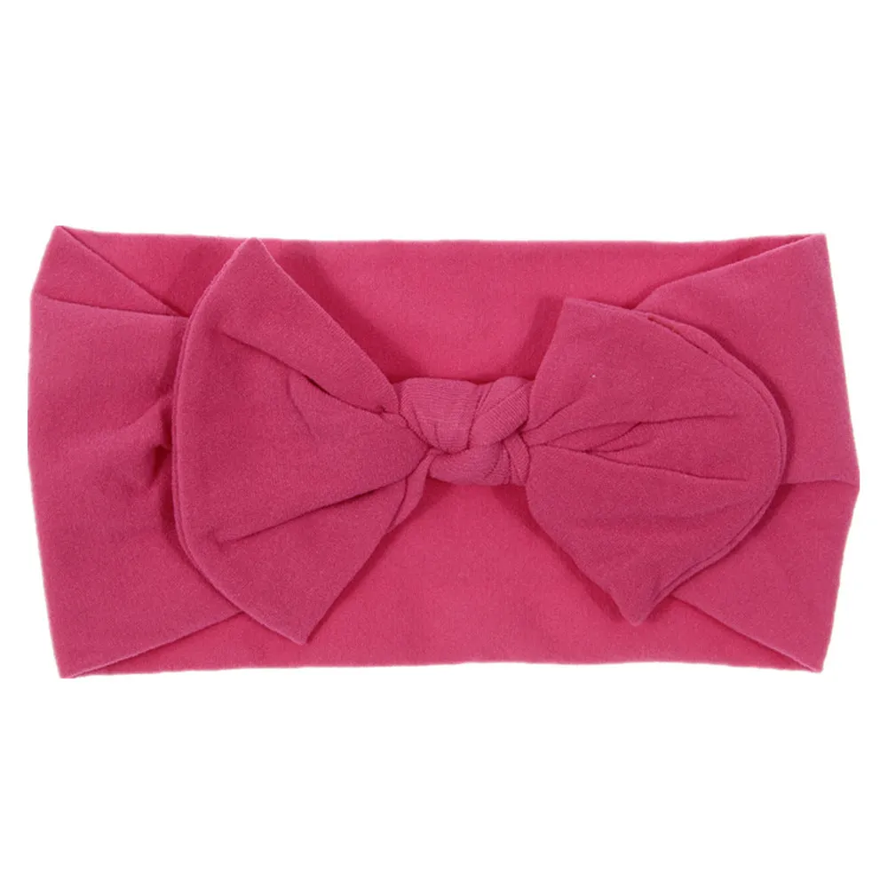 Bohemian children's hairband with wide nylon bow in Army Green, 10.5 x 7.5 cm bow, cloth band
