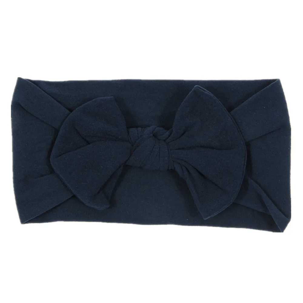 Bohemian children's hairband with wide nylon bow in Army Green, 10.5 x 7.5 cm bow, cloth band