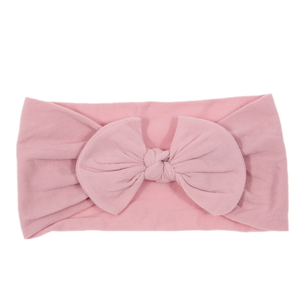 Bohemian children's hairband with wide nylon bow in Army Green, 10.5 x 7.5 cm bow, cloth band