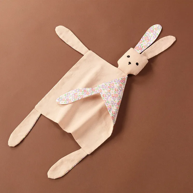 Baby comfort doll soothing towel 45g PP cotton filling 43x51cm blue flower sleep companion