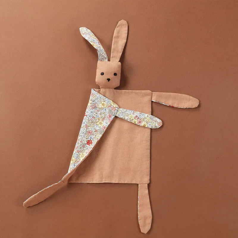 Baby comfort doll soothing towel 45g PP cotton filling 43x51cm blue flower sleep companion