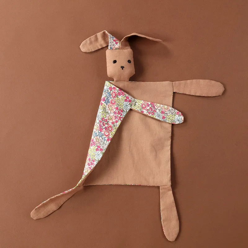 Baby comfort doll soothing towel 45g PP cotton filling 43x51cm blue flower sleep companion