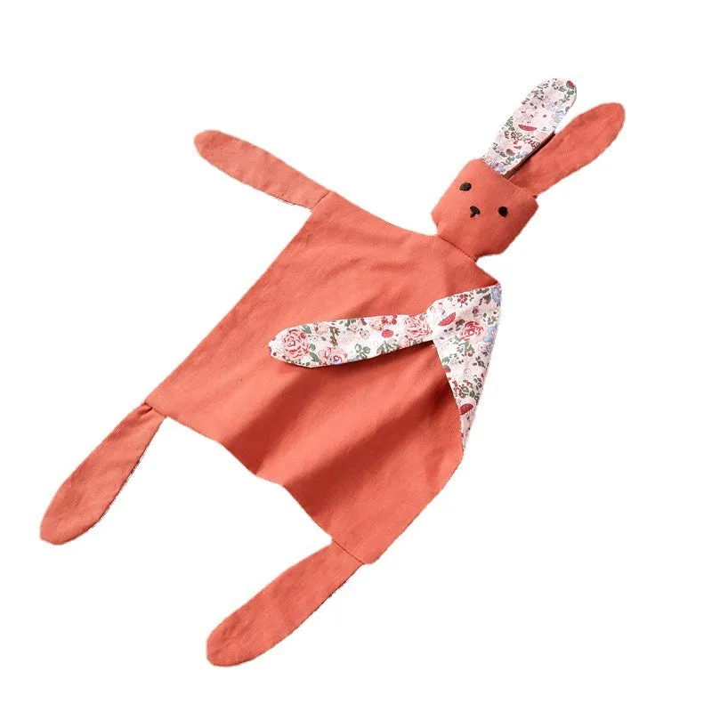 Baby comfort doll soothing towel 45g PP cotton filling 43x51cm blue flower sleep companion