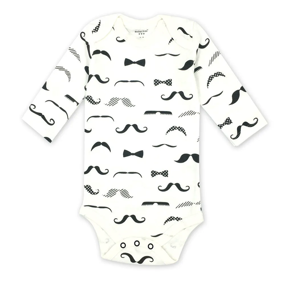100% cotton long sleeve baby romper jumpsuit in neutral colour on white background