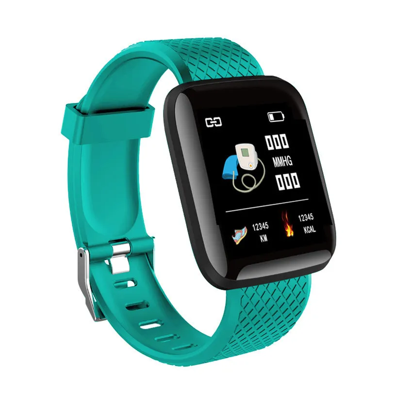 APP sleep monitoring step counting sports bracelet in black with touch operation