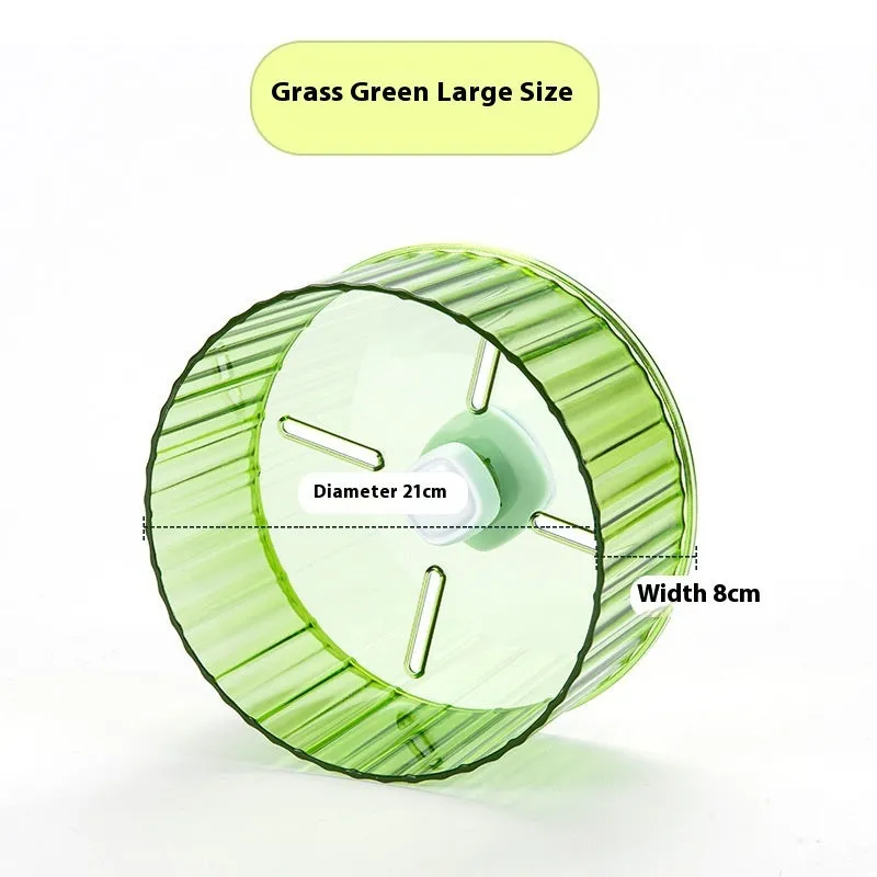 21cm diameter plastic bird running wheel toy in transparent colour with anti-slip tread surface