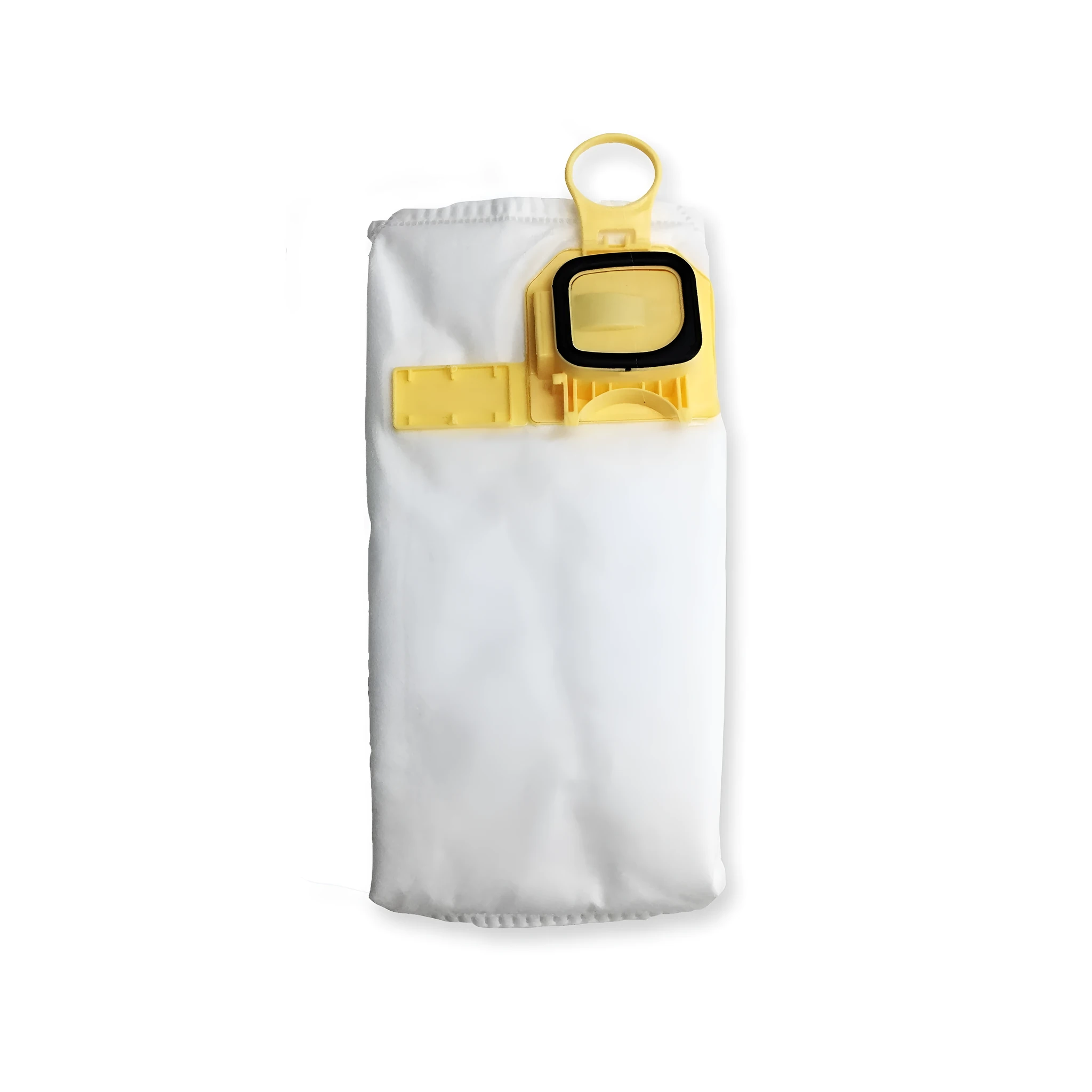 Thick plastic dust collection bag for vacuum cleaner in green and yellow