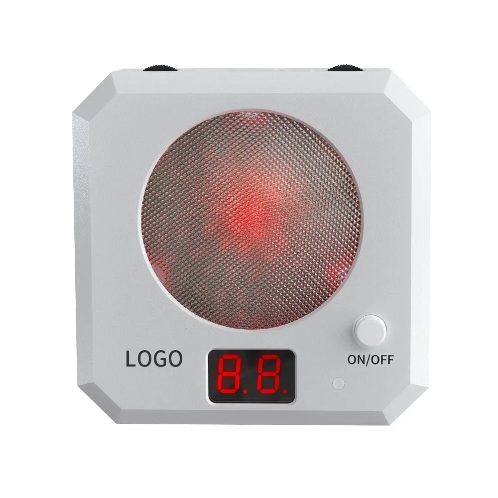 Dry fire laser target with infrared counting electronic system, ABS housing, magnetic plate, and four target rings on a tabletop