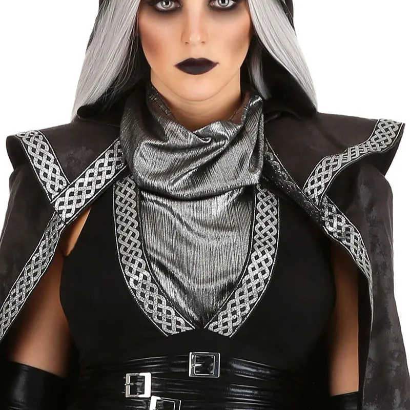Sleeping Spell women's role-playing costume set with spandex gloves, cloak, and skirt in three sizes