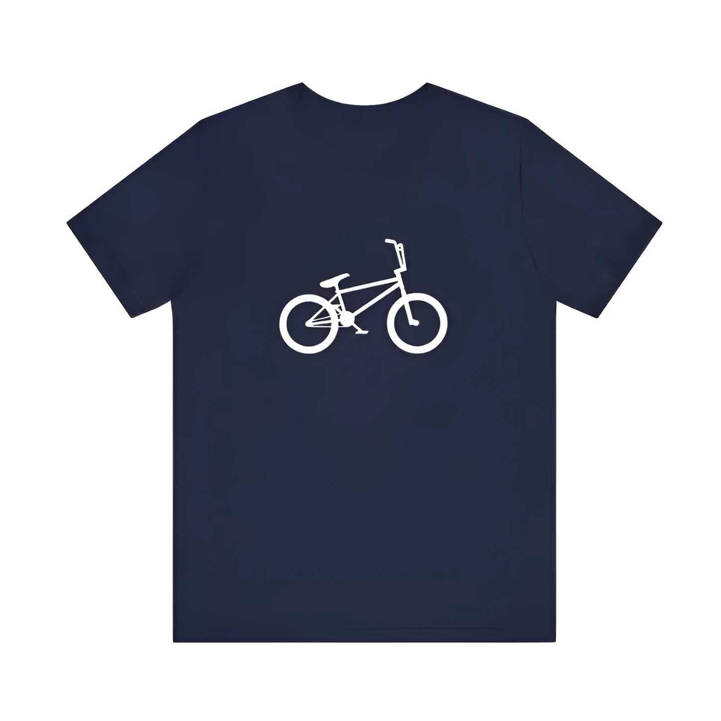 Summer loose short sleeves T-shirt men and women round neck Dark Blue polyester casual top