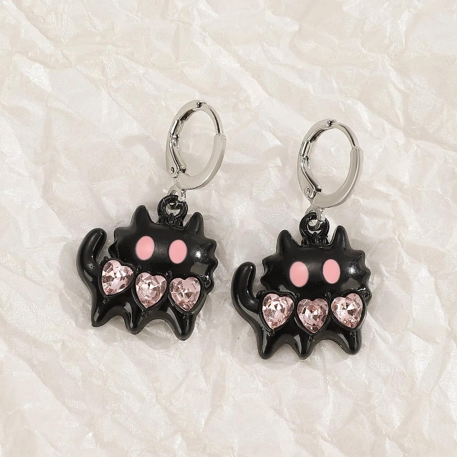 Women's classic cross crystal alloy earrings in five colour variations with geometric and animal designs