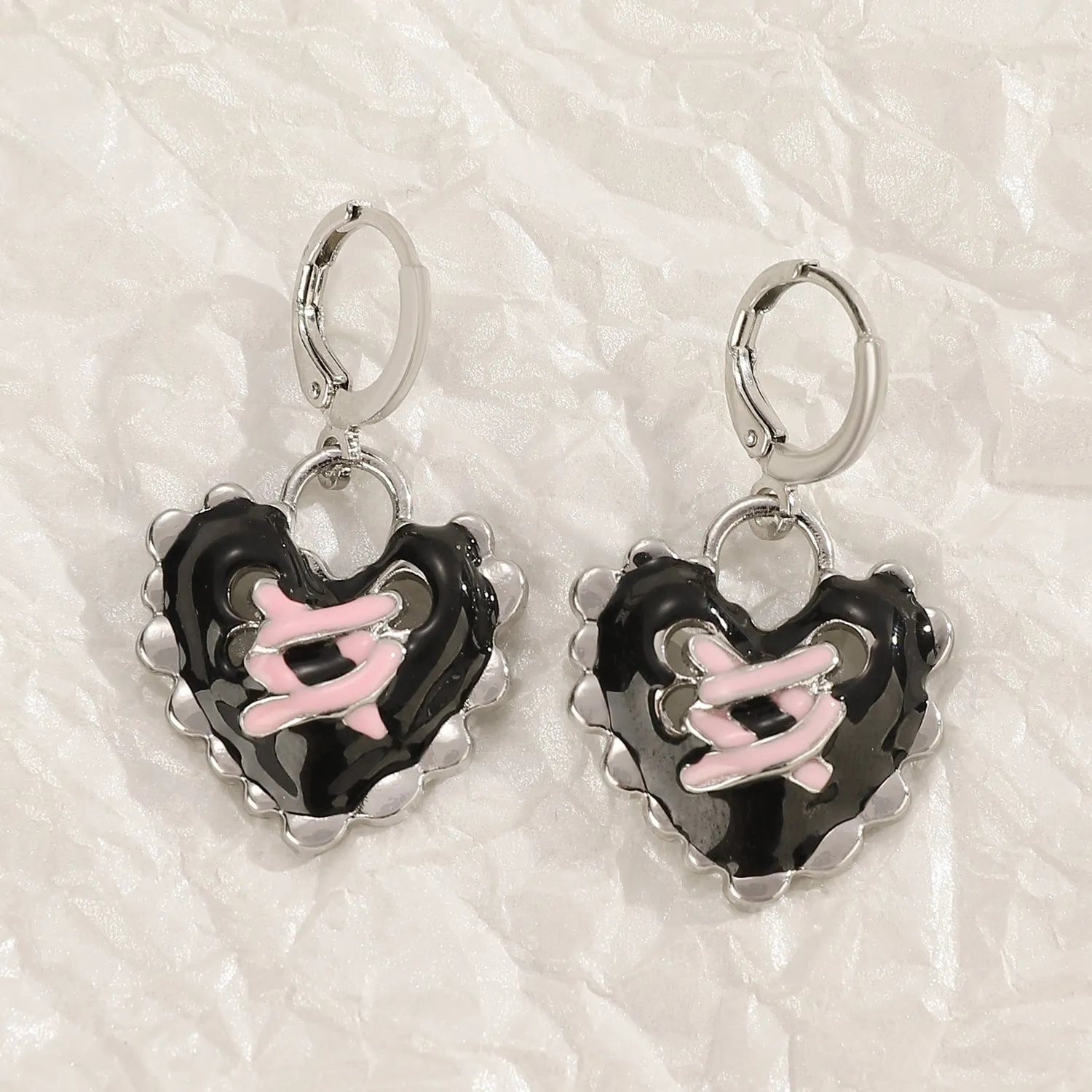 Women's classic cross crystal alloy earrings in five colour variations with geometric and animal designs