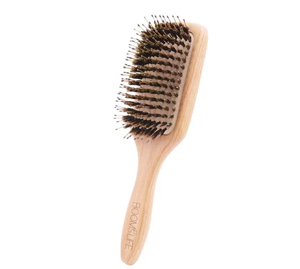 Whole pig hair nanzhu air cushion comb with bamboo body and natural bristles