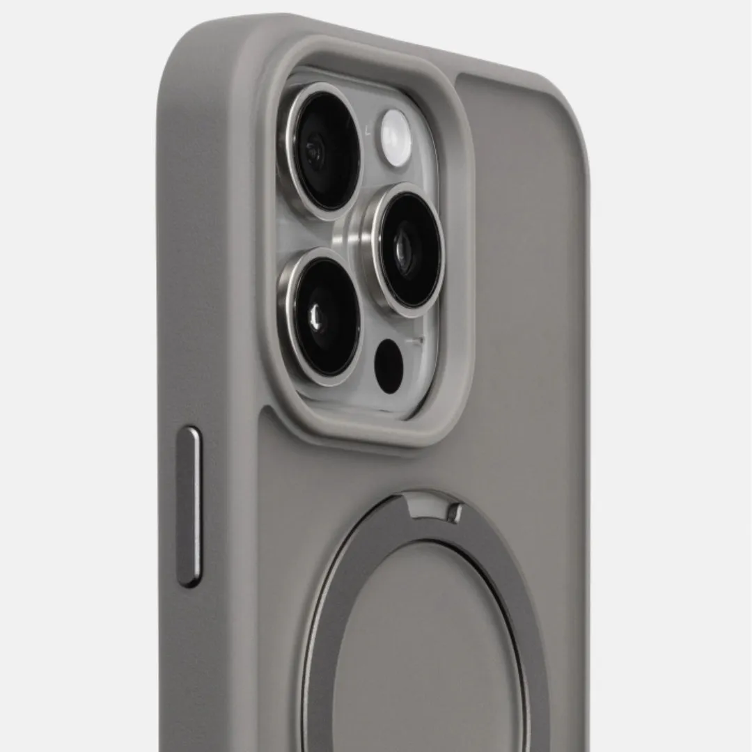 Rotating Bracket Magnetic Drop-resistant Silicone TPU Phone Case for iPhone 14 15 13 Series with 360° Rotatable Bracket and Upgraded Feel Drop-resistant Classic Black