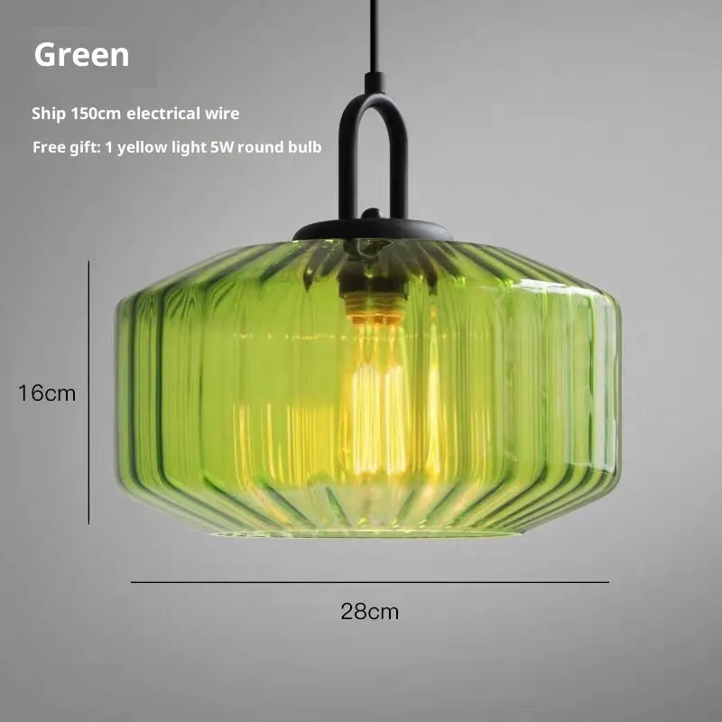 High grade stained glass chandelier with 4W warm light in amber colour, modern simplicity design