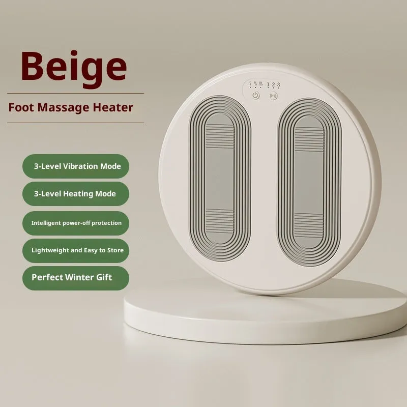 USB foot warmer massager in Beige Gray with heating pad and cable on a desk