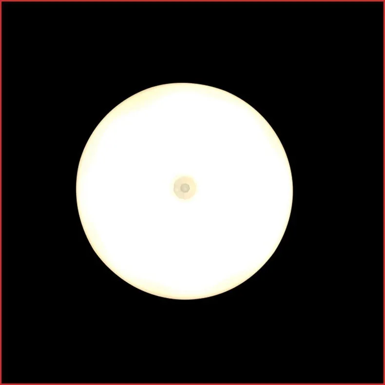 Small round night lamp with side push key, 86mm diameter, white light option