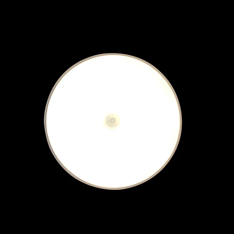 Small round night lamp with side push key, 86mm diameter, white light option
