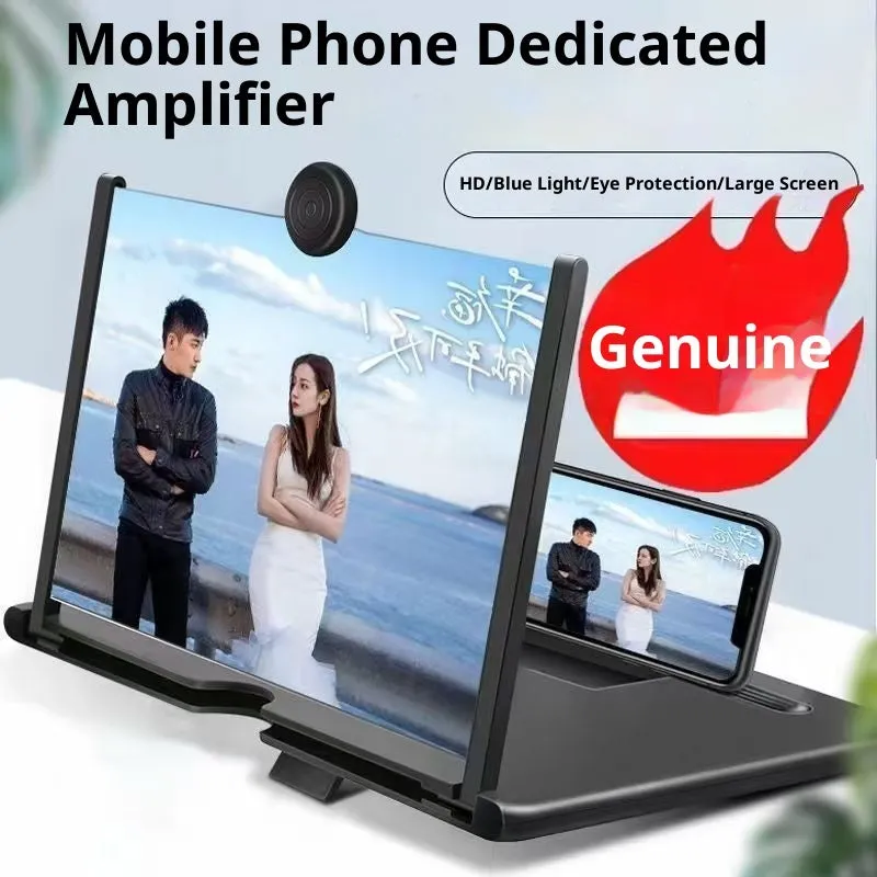 F3 10-inch mobile phone desktop screen amplifier in black with universal holder