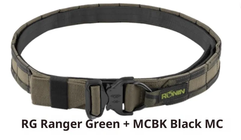 MOLLE System Tactical Buckle Belt, 4cm width, in black colour with buckle and webbing loops