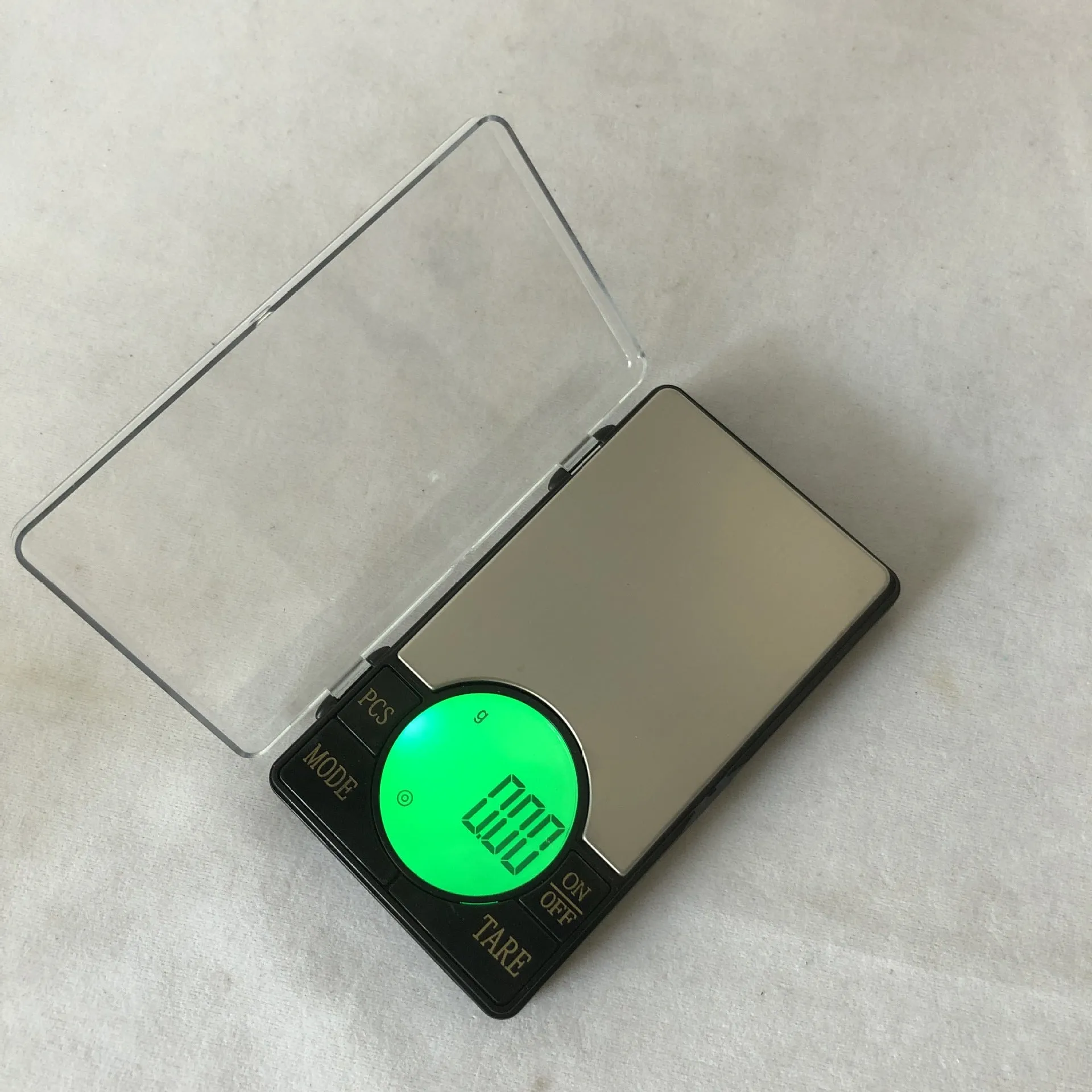 Electronic scale disc display showing gram weight, available in 200g 0.01 precision