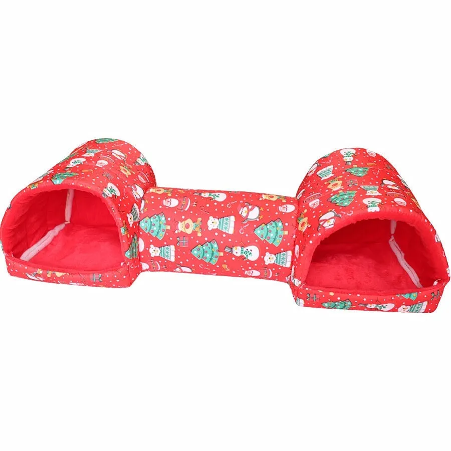 Small pet nest bed made of soft polyester in a colourful pattern, suitable for hamsters and guinea pigs