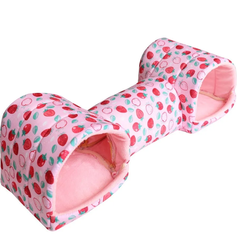 Small pet nest bed made of soft polyester in a colourful pattern, suitable for hamsters and guinea pigs