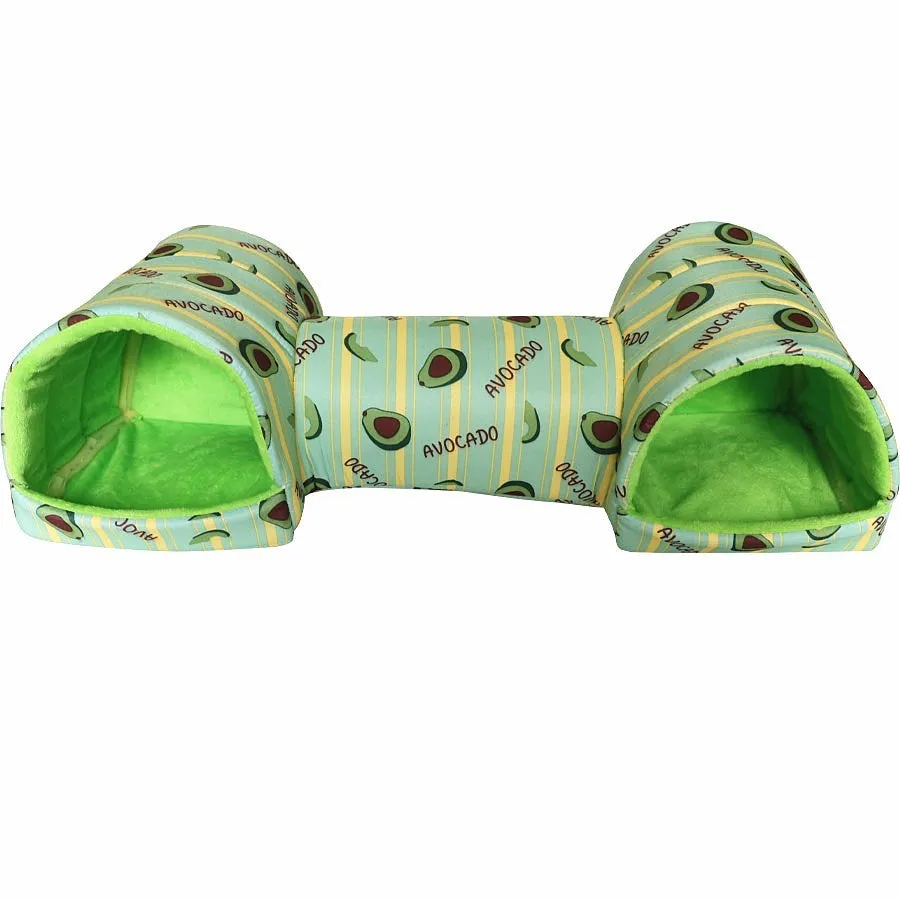 Small pet nest bed made of soft polyester in a colourful pattern, suitable for hamsters and guinea pigs