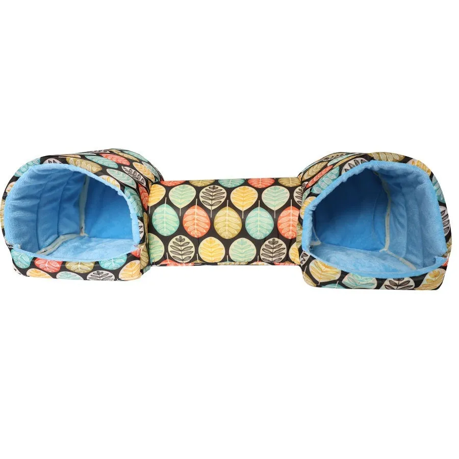 Small pet nest bed made of soft polyester in a colourful pattern, suitable for hamsters and guinea pigs