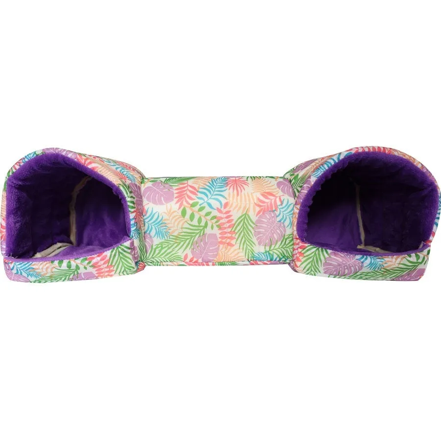 Small pet nest bed made of soft polyester in a colourful pattern, suitable for hamsters and guinea pigs