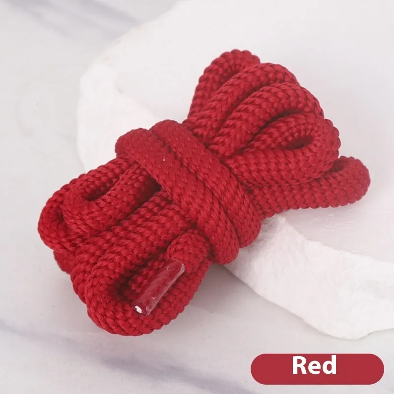 Round 1.0cm wide shoelace replacement cord in multiple colour options on a white background.