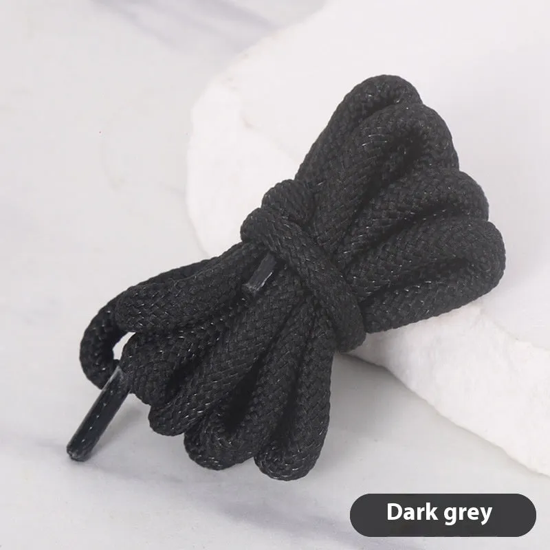 Round 1.0cm wide shoelace replacement cord in multiple colour options on a white background.