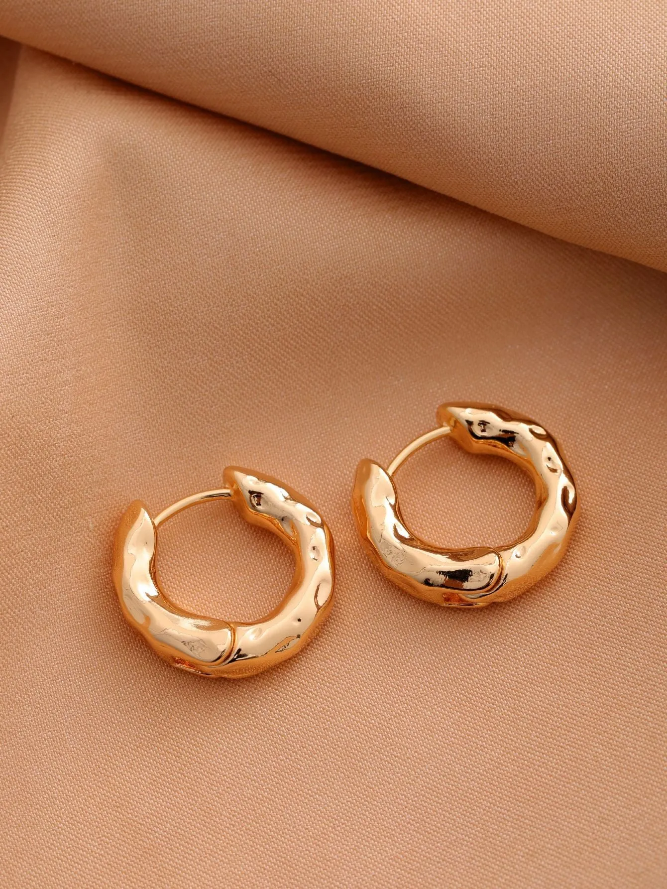 Smooth geometric hollow earrings set of 9 pairs for women in golden finish