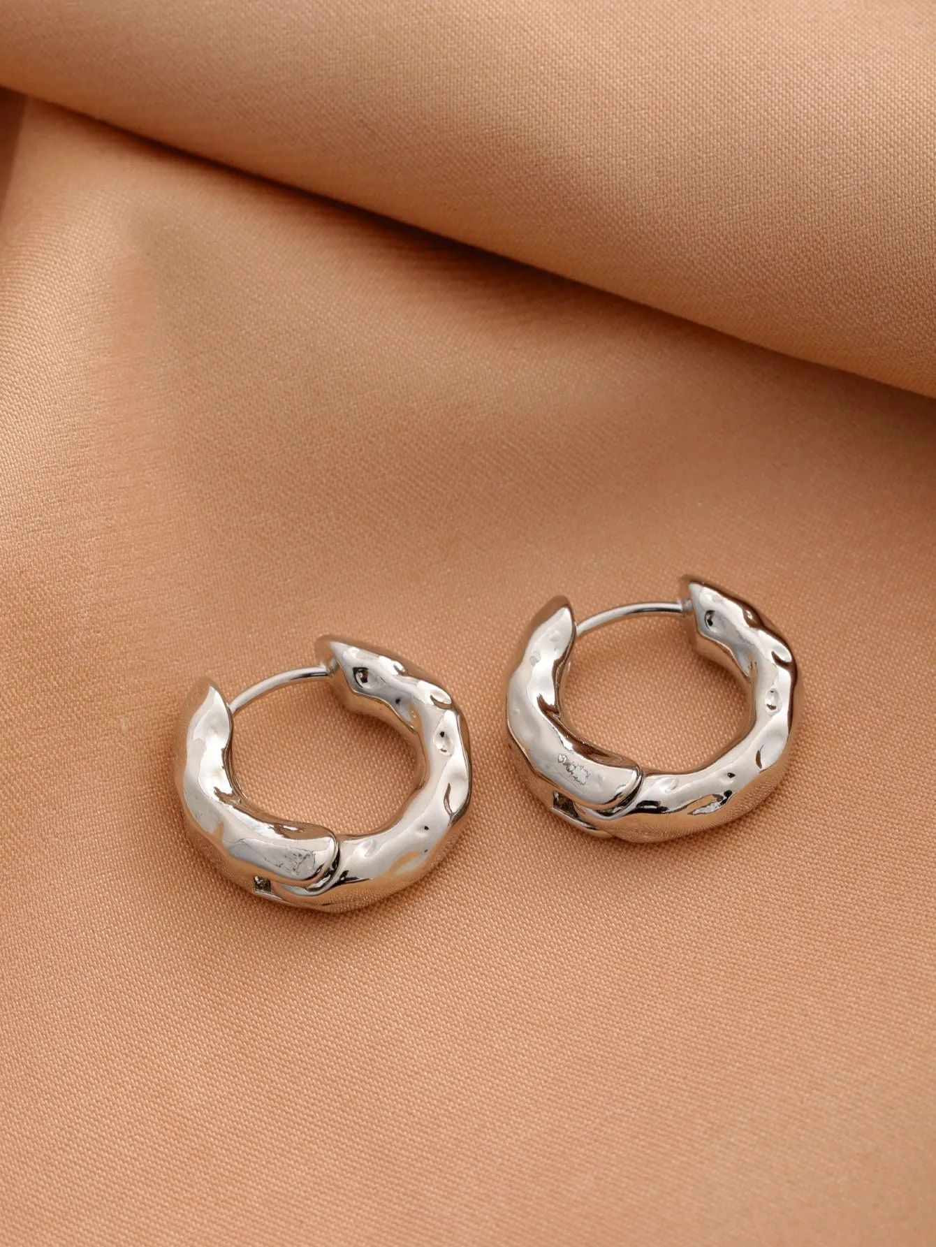 Smooth geometric hollow earrings set of 9 pairs for women in golden finish