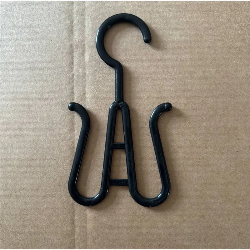 Non-woven zipper dustproof bag 29cm x 60cm for wig storage with hook, black colour