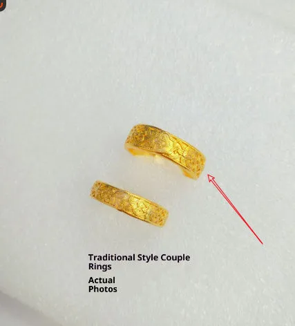 Brass Chinese lotus Double Double Happy couple ring with adjustable opening in ancient couple style for men and women