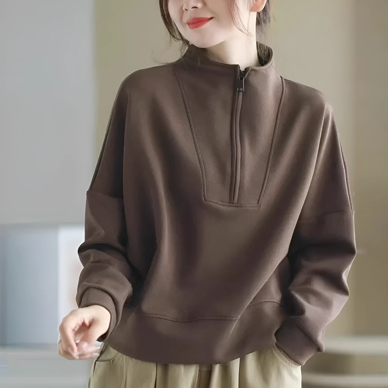 Women's plus size short top in polyester fibre, sleeveless, with NORNS girl pattern, available in black coffee brown beige colours sizes M to 5XL