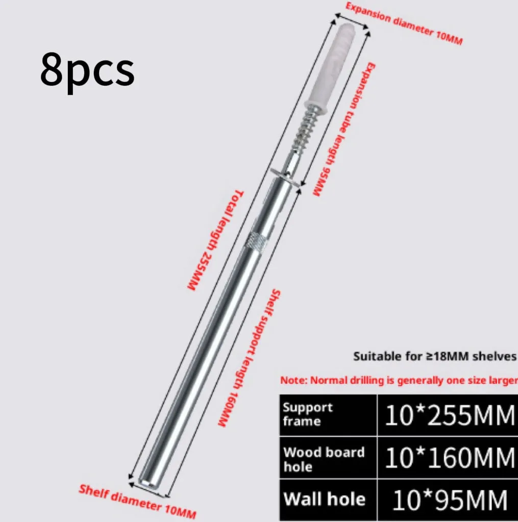 Galvanised steel hidden shelf support nail for minimalist floating bookshelf, 10x100mm or 10x160mm size