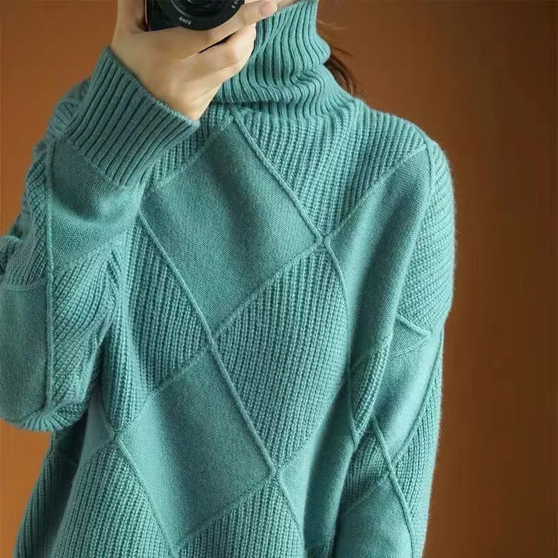 Long-sleeved knitwear top with plain weave and collage splicing, one size, beige colour