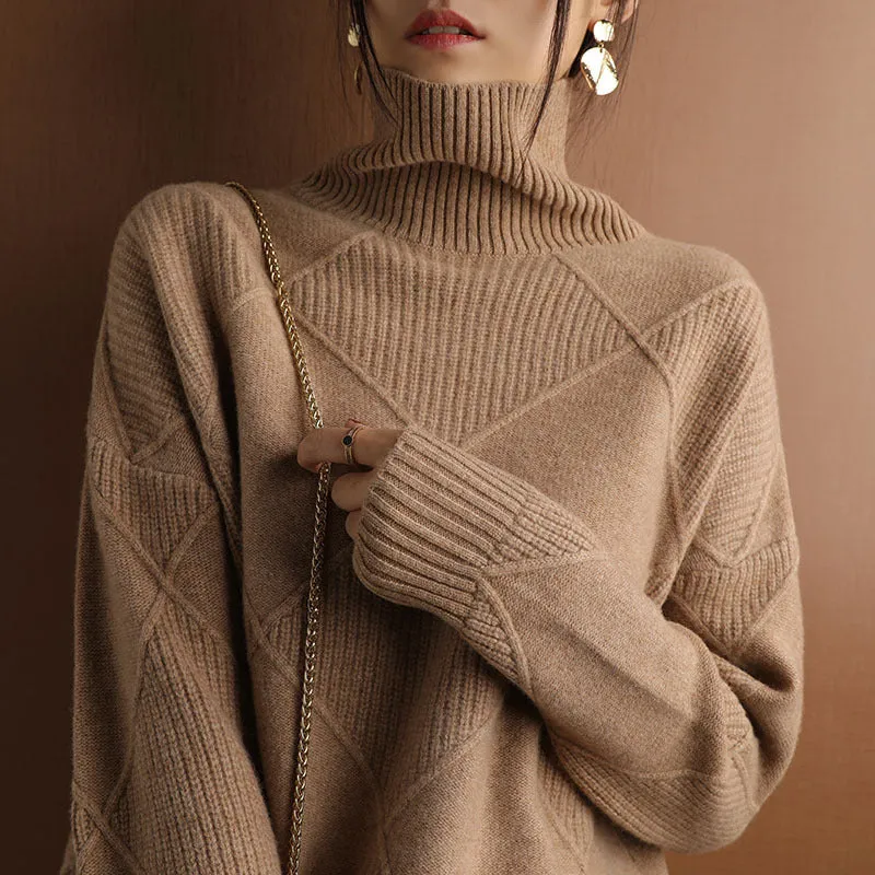 Long-sleeved knitwear top with plain weave and collage splicing, one size, beige colour