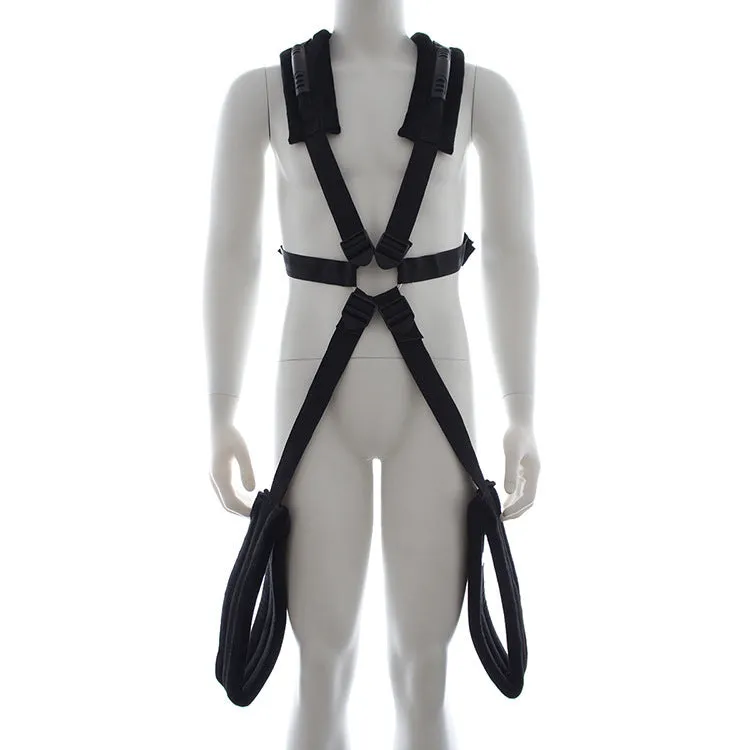 Nylon backpack swing for couples in black, pink, and red colour options