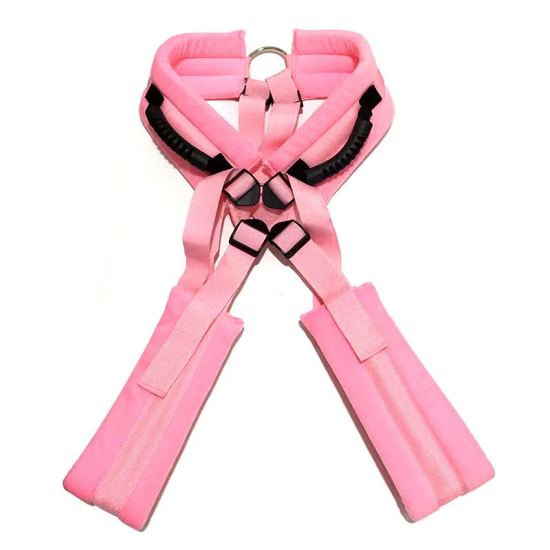 Nylon backpack swing for couples in black, pink, and red colour options