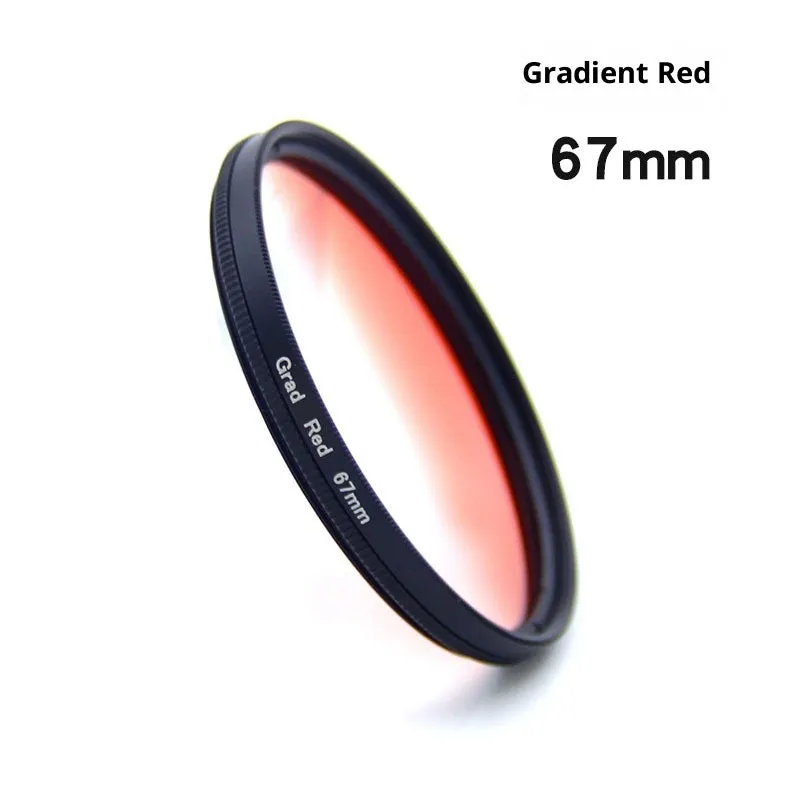 52mm gradient mirror camera filter in gray and blue for travel photography